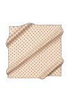 Koyu Kemik 90X90 İpek Krep Saten Eşarp 