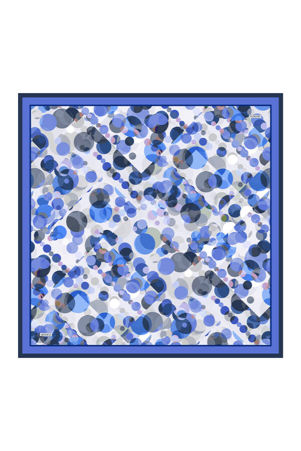 Koyu mavi 90X90 Pure Touch Eşarp - 1