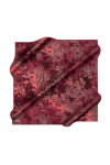 Koyu Pembe 90X90 İpek Krep Saten Eşarp - 1
