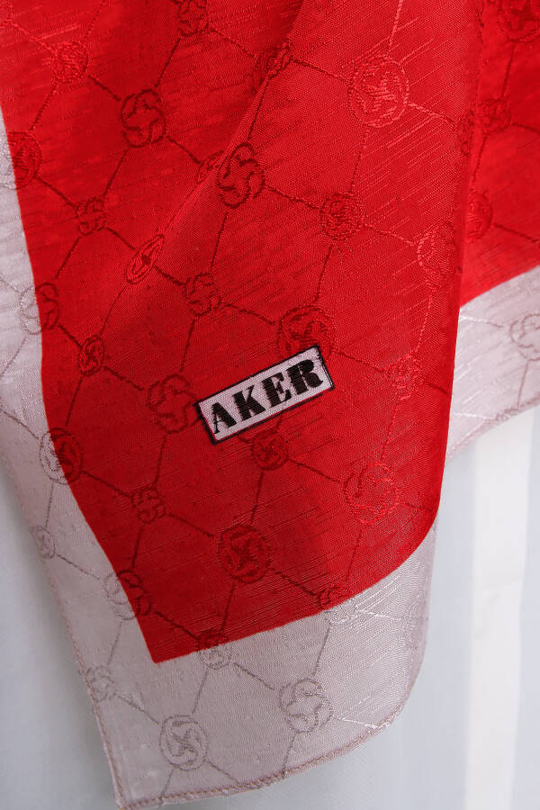 Kırmızı 70X190 CM Koza Şal - 5