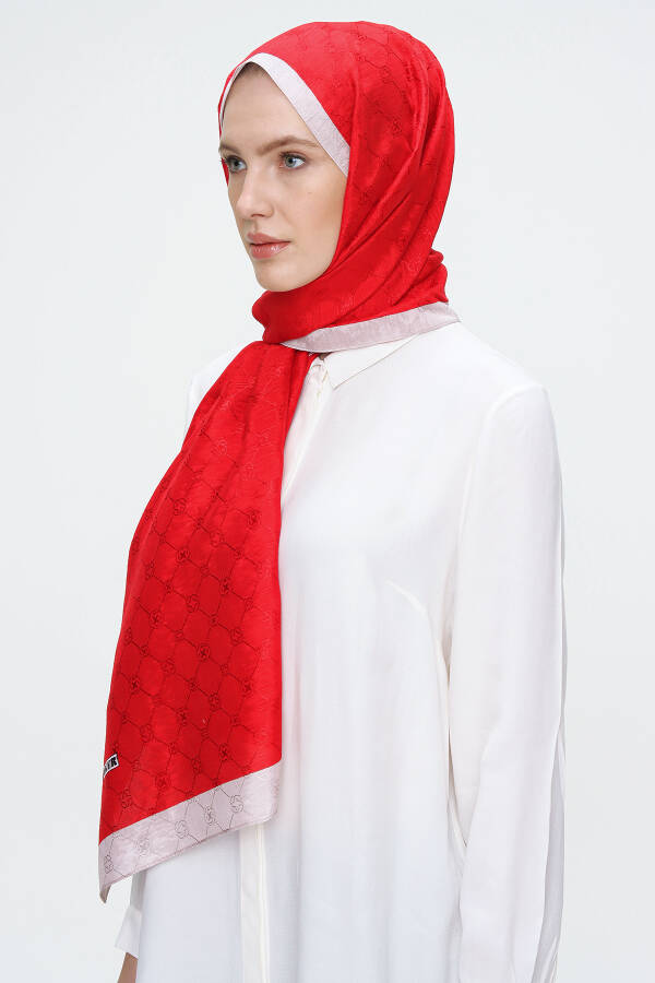 Kırmızı 70X190 CM Koza Şal - 3