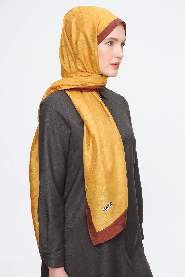 Sarı 70X190 CM Koza Şal - 4
