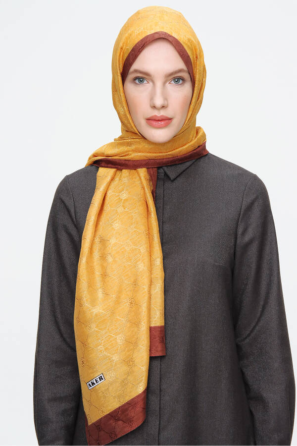 Sarı 70X190 CM Koza Şal - 2