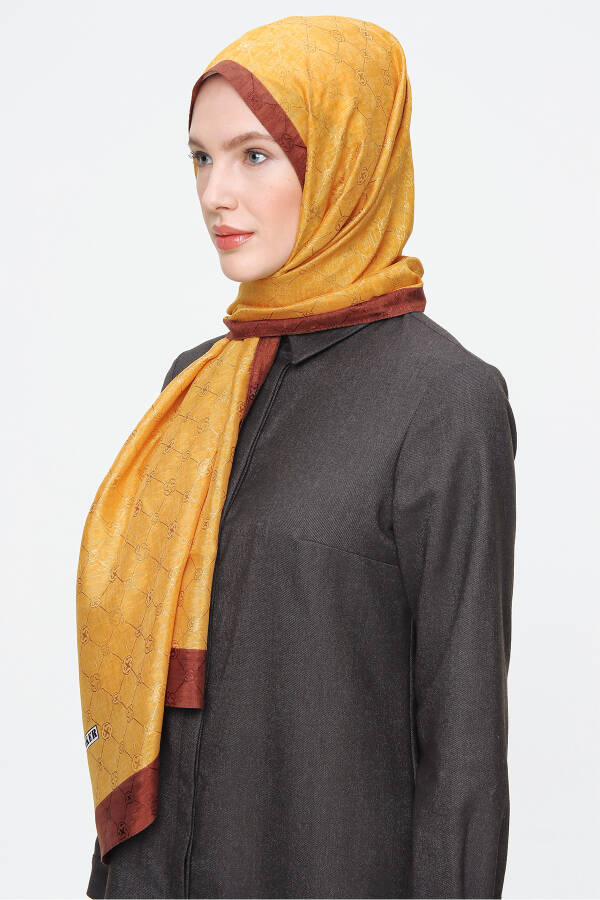 Sarı 70X190 CM Koza Şal - 3