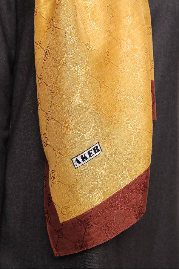 Sarı 70X190 CM Koza Şal - 5