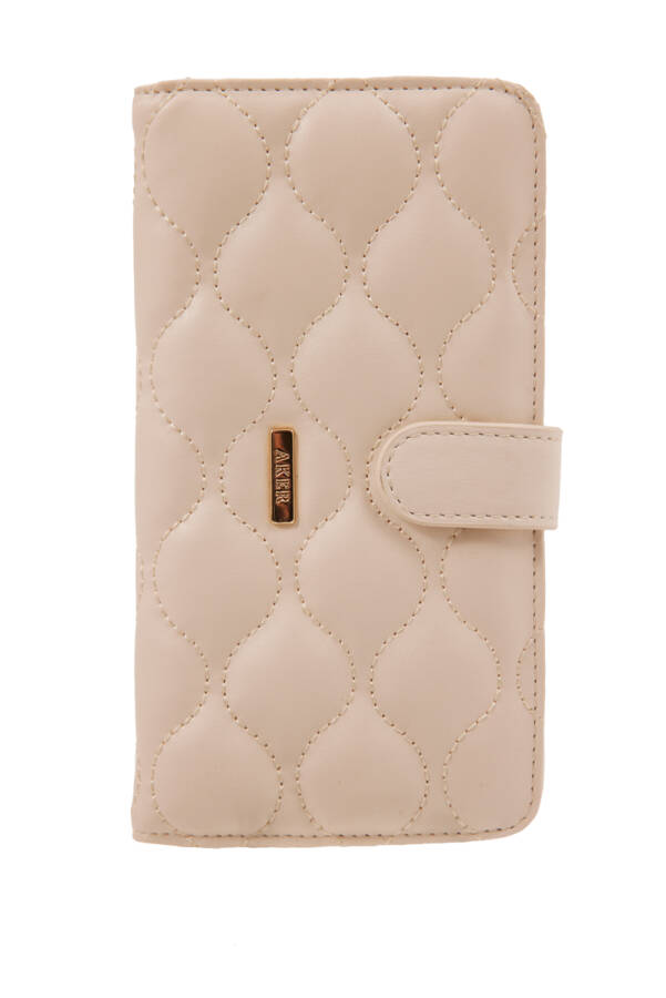 Krem CZDN30009 DİKDÖRTGEN ÇITÇITLI CÜZDAN - Aker (1)