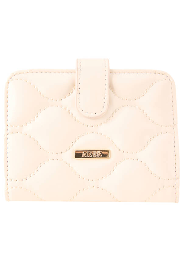 Krem CZDN30010 KARE ÇITÇITLI CÜZDAN - Aker