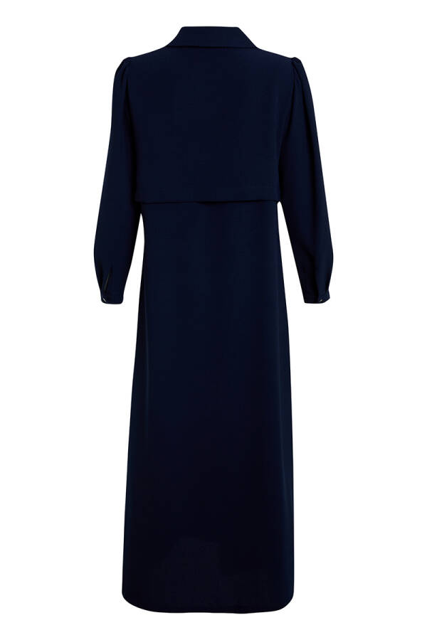 Lacivert Fermuarlı Ferace - 3