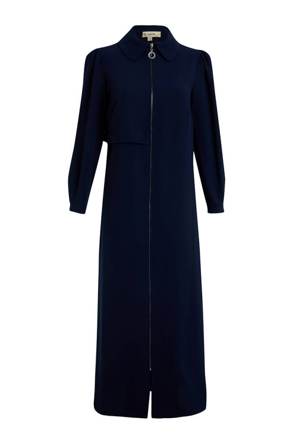 Lacivert Fermuarlı Ferace - 1