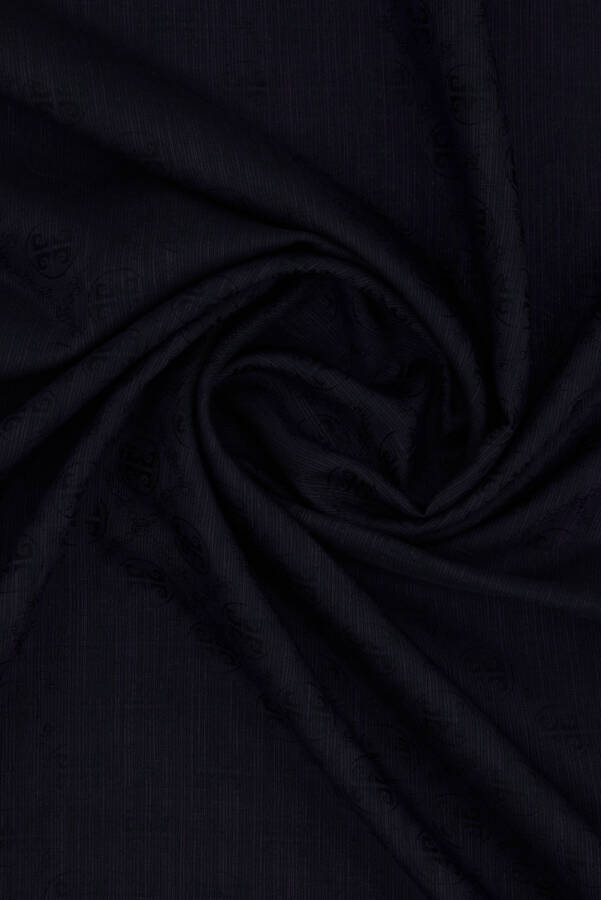 Lacivert 100X100 K.Pierre Cardın Logolu İpek Koton Jakar - Pierre Cardin (1)