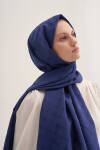 Lacivert 70X190 CM Koza Şal 