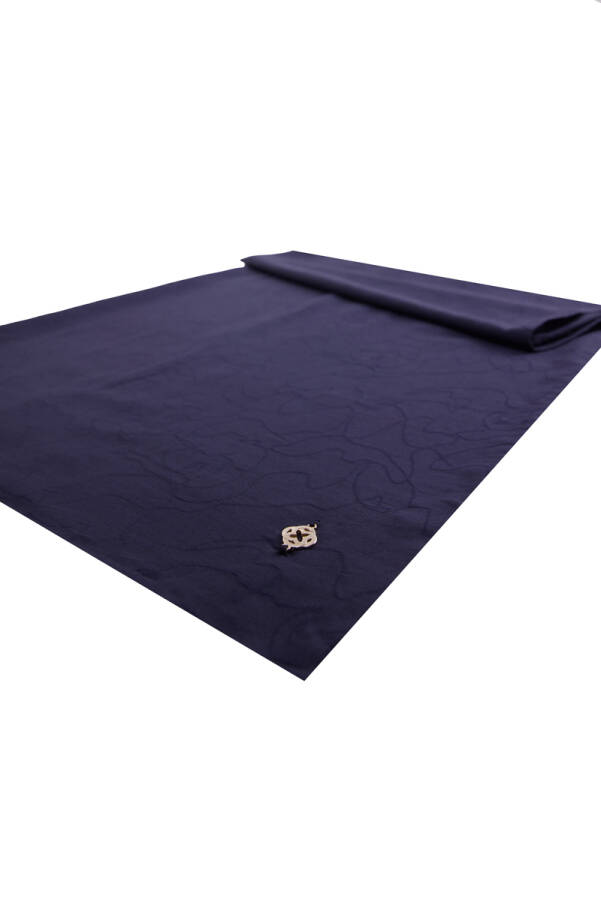 Lacivert 75X190 Jakarlı Şal - 1