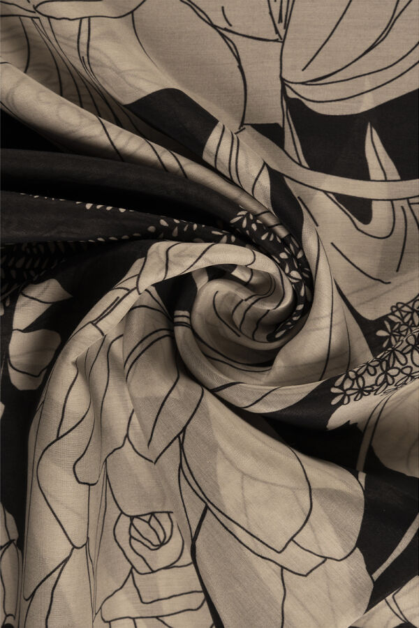 Lacivert 75X200 İpek Koton Şal - 2