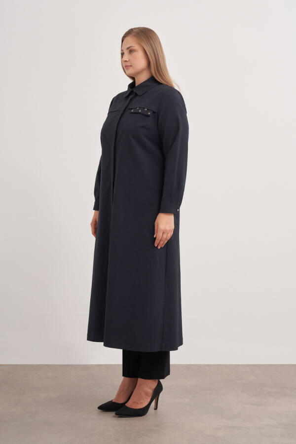 Lacivert 7643112 Pardösü - Aker (1)