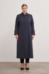 Lacivert 7647112 Çan Kesim Trençkot 