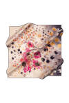Lacivert 90X90 İpek Krep Saten Eşarp 