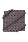 Lacivert 90X90 İpek Krep Saten Eşarp - 2