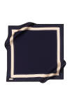 Lacivert 90X90 İpek Krep Saten Eşarp 