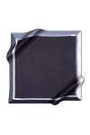 Lacivert 90X90 İpek Krep Saten Eşarp - 1