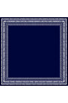 Lacivert 90X90 İpek Krep Saten Eşarp - 1