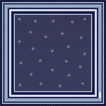 Lacivert 90X90 İpek Krep Saten Eşarp 