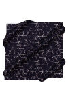 Lacivert 90X90 İpek Krep Saten Eşarp 