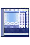 Lacivert 90X90 İpek Twill Eşarp 