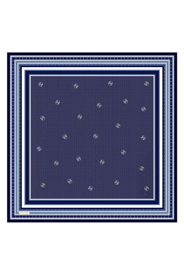 Lacivert 90X90 İpek Twill Eşarp - 1