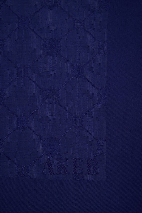 Lacivert 90X90 Koza Eşarp - 2