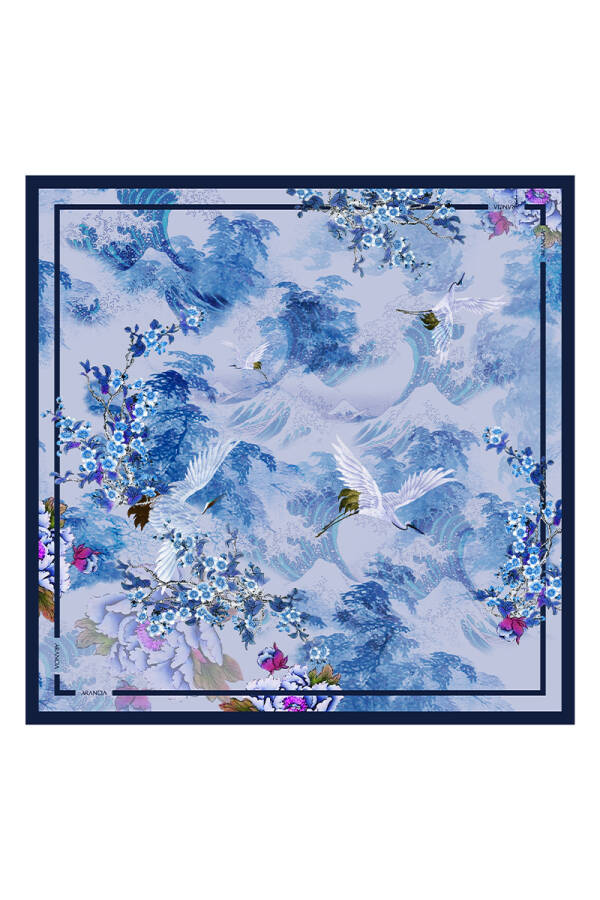 Lacivert 90X90 Pure Touch Eşarp - ARANCIA