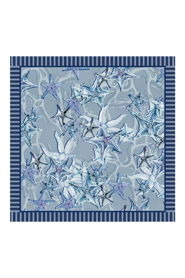 Lacivert 90X90 Pure Touch Eşarp - 1
