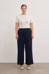 Lacivert Arka Bel Lastikli Pantolon - Aker