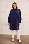 Lacivert Balon Kol Tunik - 2