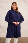 Lacivert Balon Kol Tunik - 3