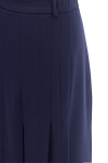 Lacivert Beli Lastik Detaylı Etek - 2