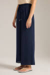 Lacivert Beli Lastikli Bol Pantolon - 4