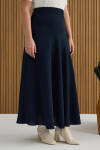 Lacivert Beli Lastikli Etek - 4
