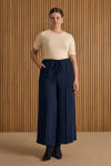 Lacivert Beli Lastikli Pantolon - 1