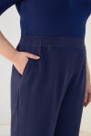 Lacivert Beli Lastikli Pantolon - 6