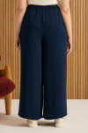 Lacivert Beli Lastikli Pantolon Etek - 6