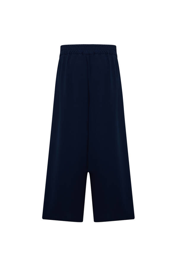 Lacivert Beli Lastikli Pantolon Etek - 3
