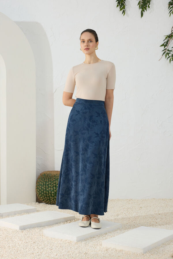 Lacivert Çan Etek - 4