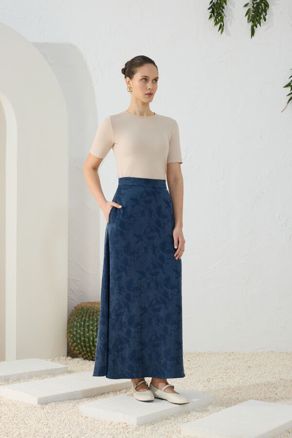 Lacivert Çan Etek - 5