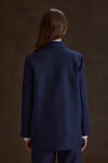 Lacivert Cep Kapak Detaylı Ceket - 7