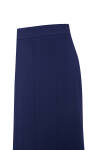 Lacivert Çift Pile Detaylı Etek - 2