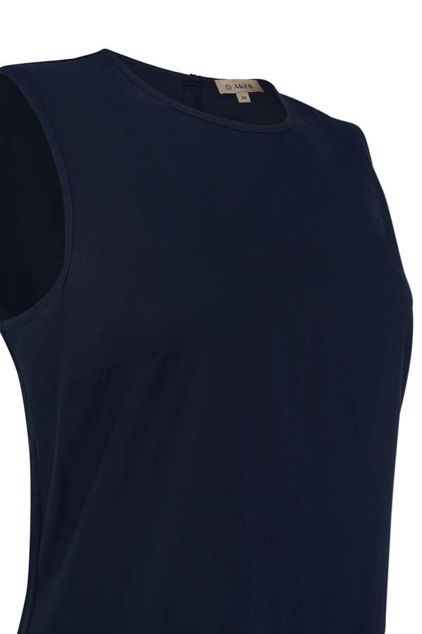 Lacivert Cotton Jüpon Elbise - Aker (1)