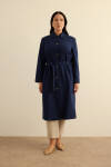 Lacivert Cotton Trençkot - 2