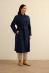 Lacivert Cotton Trençkot - 5