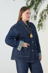 Lacivert Denim Ceket - 6