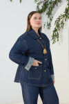 Lacivert Denim Ceket - 7